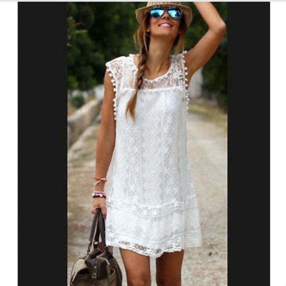 Dresses & Skirts - 🆕 White Lace Mini Dress